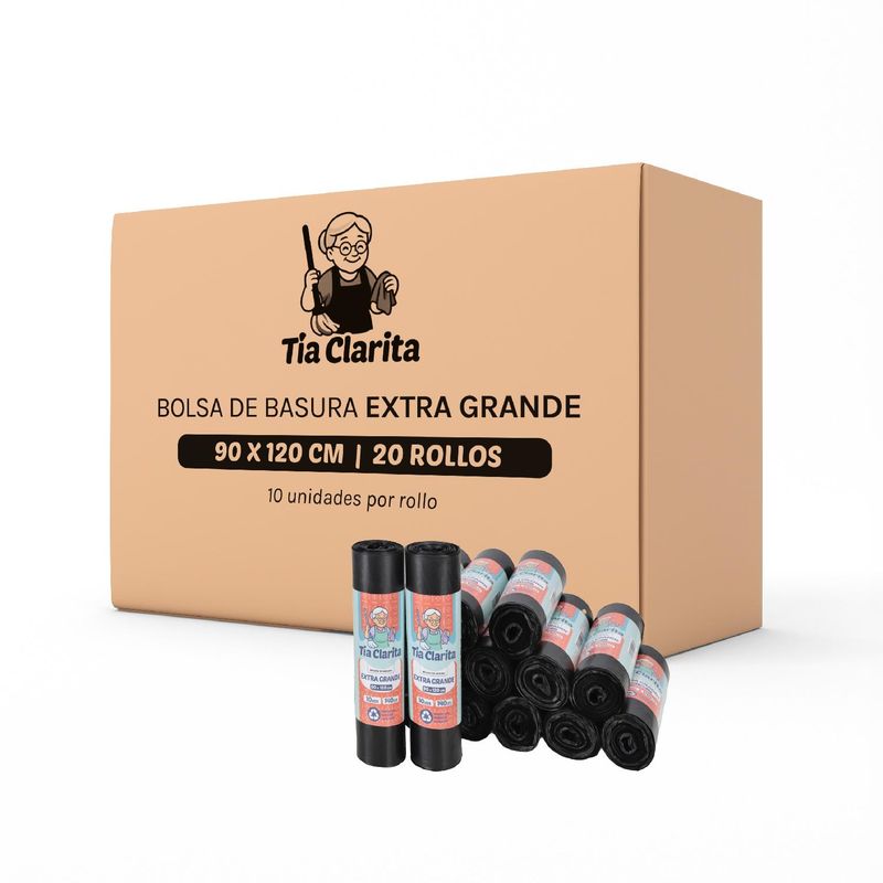 GENERICO - Bolsa de Basura 90*120 Tía Clarita - Caja 20 Rollos - 20 uds