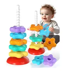 GENERICO - Juego Torre Giratoria Spin Again Apilable Para Bebés Niños