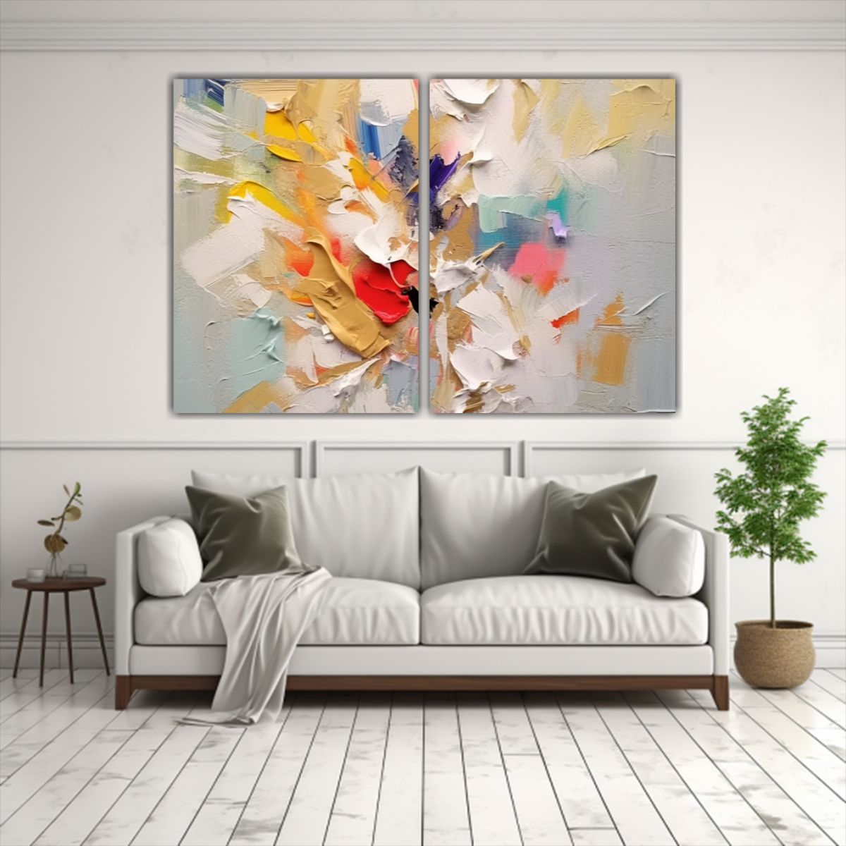 GENERICO - Lienzos Abstracto Profundidad Y Pinceladas 60x40 Cm