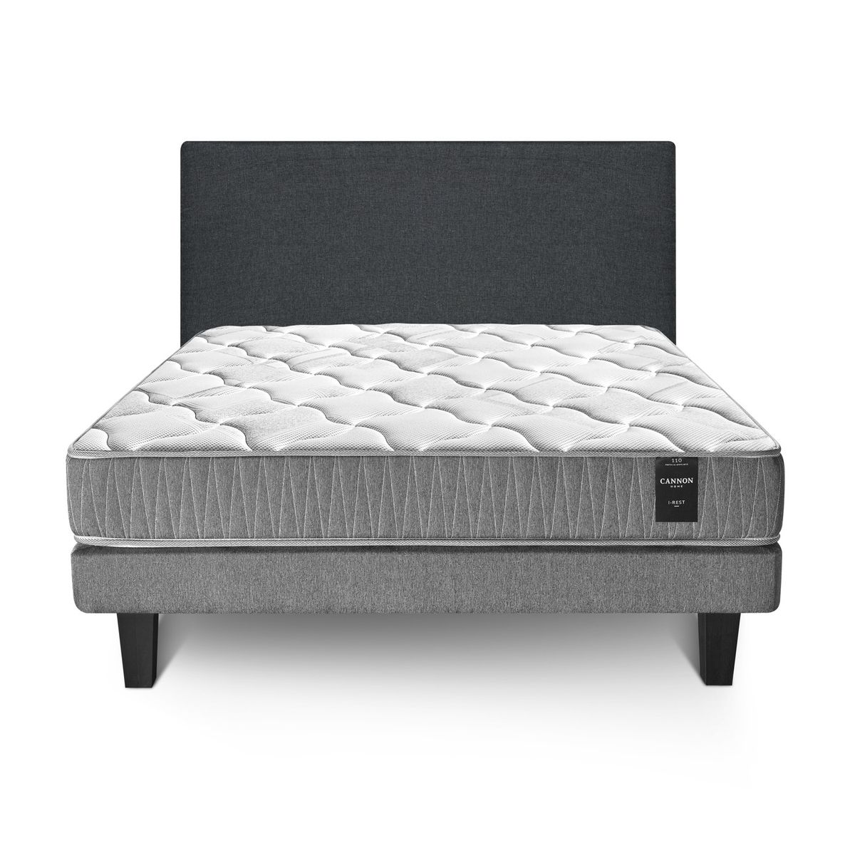 CANNON - Combo Cama I-Rest 2 Plazas  + Respaldo Kir Marengo