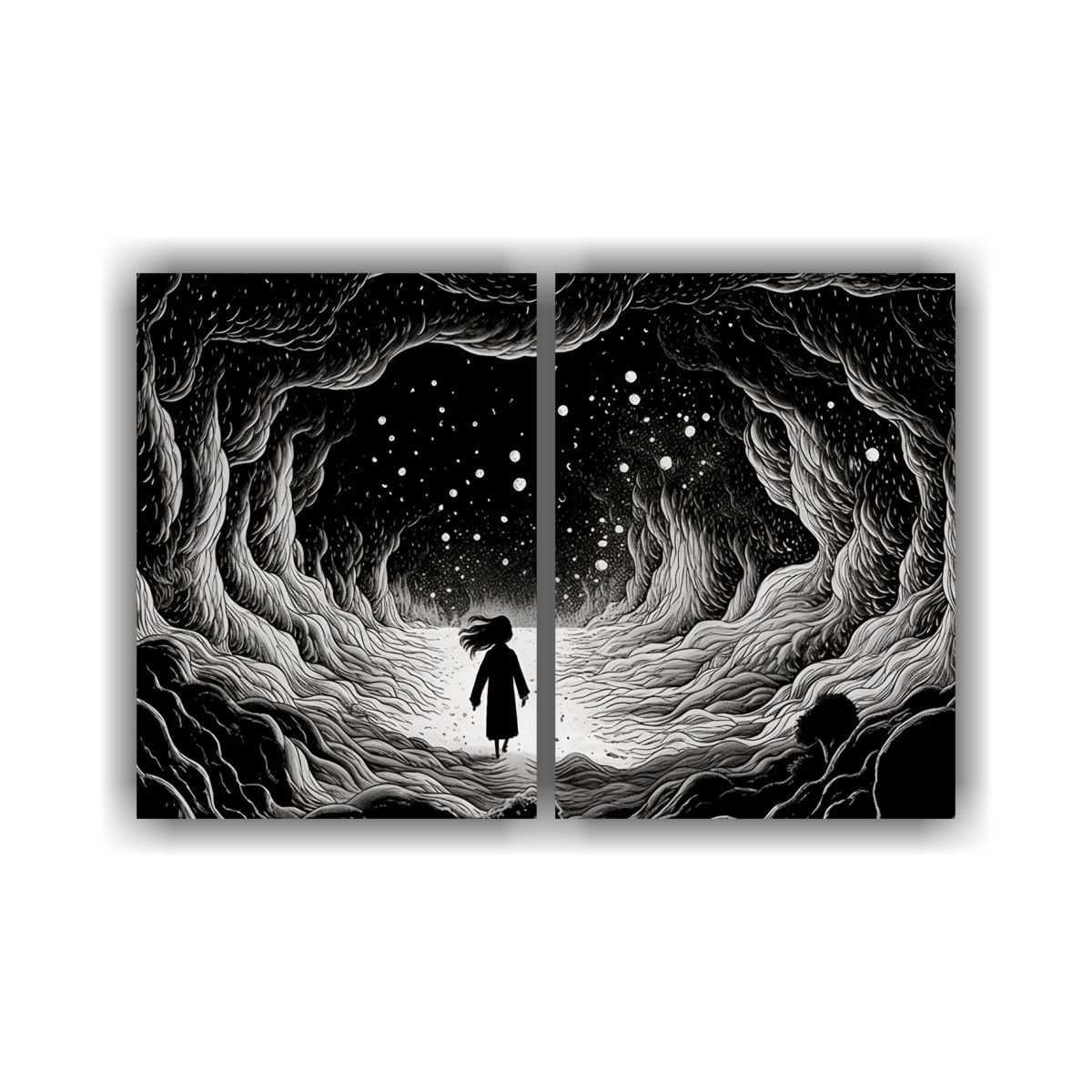 GENERICO - Pinturas Lienzo Minimalismo Adolescente Invocando 60x40 Cm