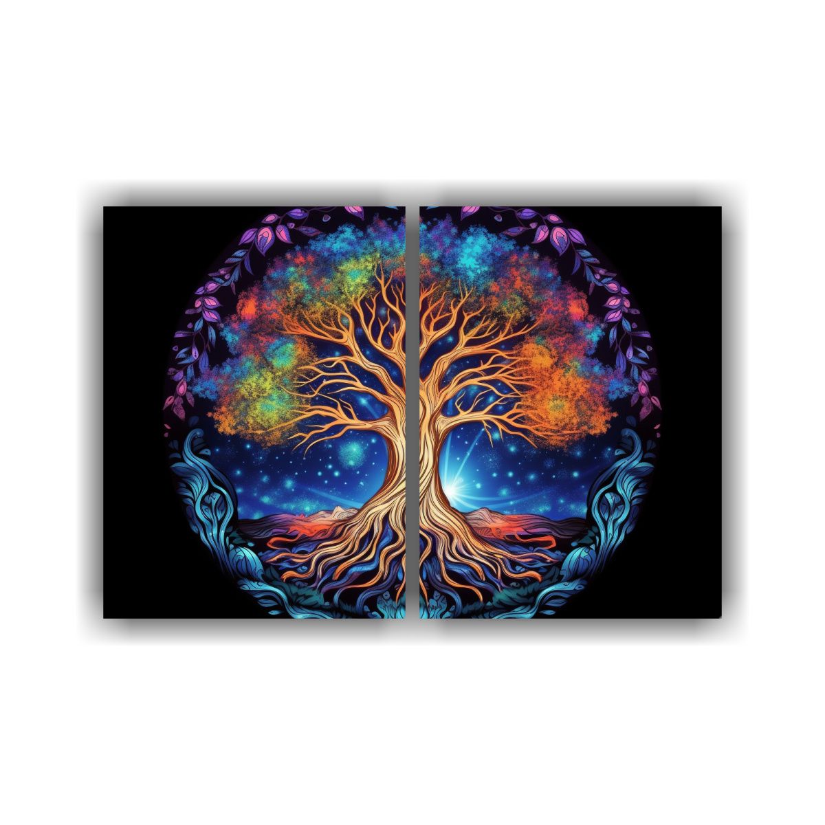 GENERICO - Pinturas Decorativas De árbol Vital En Universo 60x40 Cm