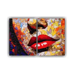 GENERICO - Cuadro De Arte De Pared Labios Femeninos 60x40 Cm