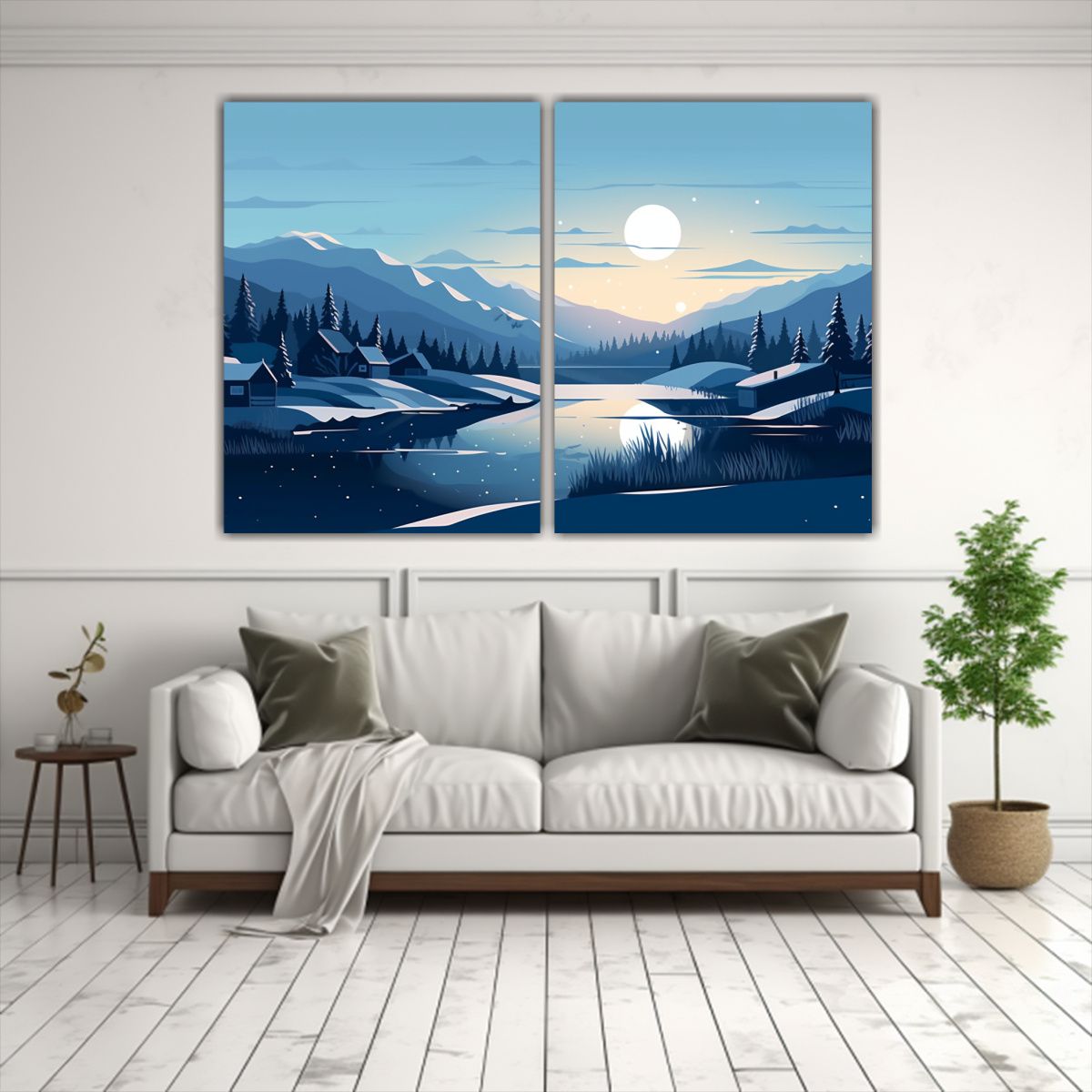 GENERICO - Paisajes Minimalistas En Arte Lienzo Enigmático 60x45 Cm