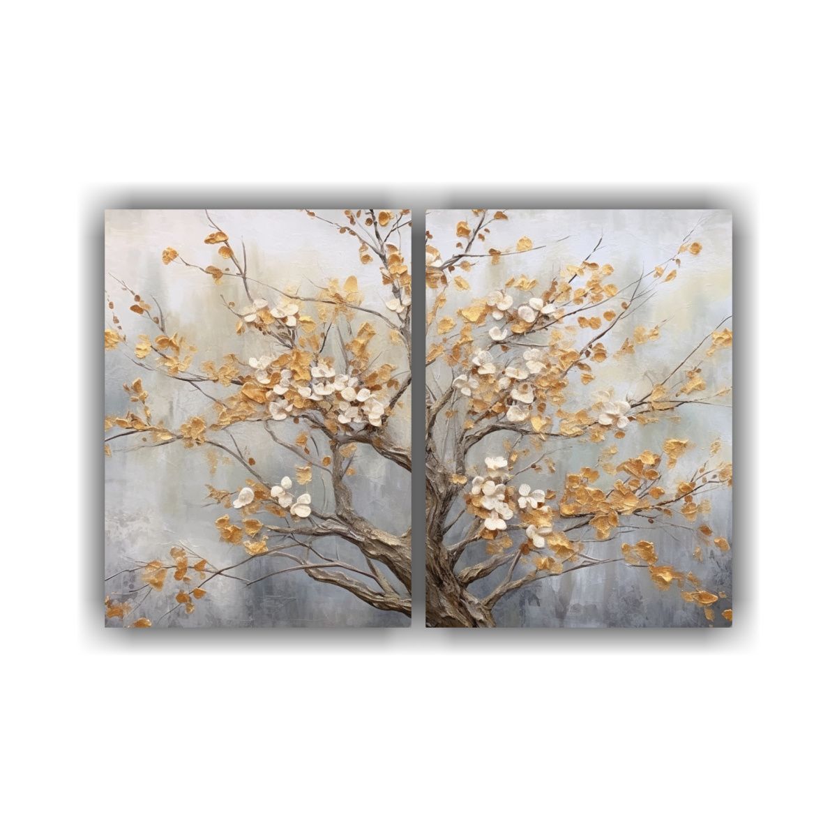 GENERICO - Cuadros De árbol Otoñal En Lienzo Decoración 60x45 Cm