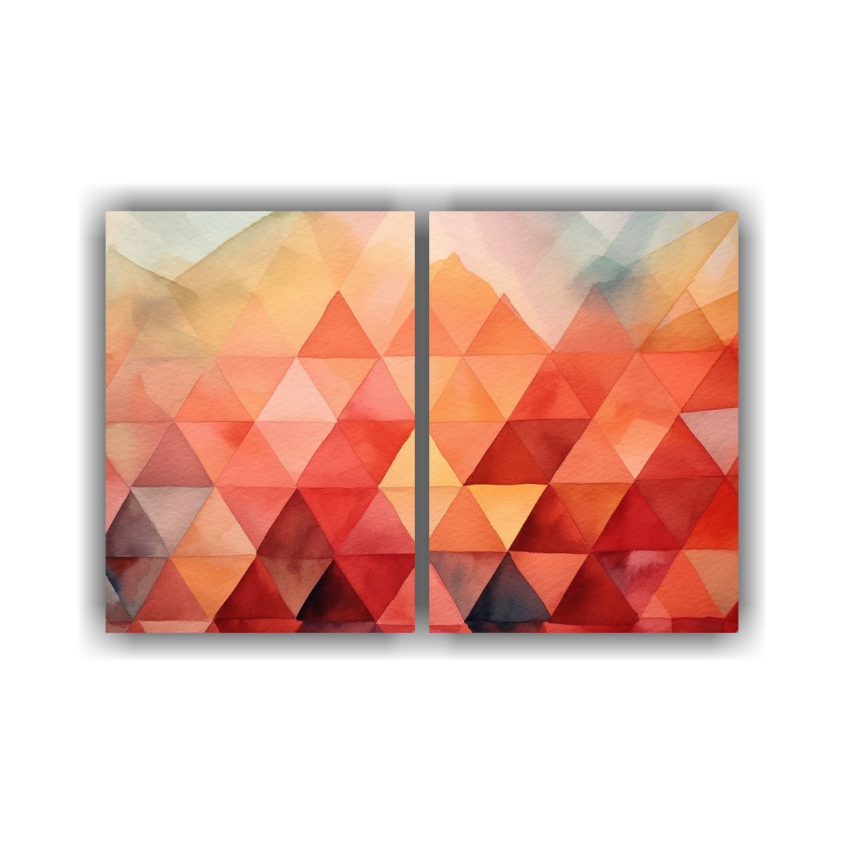 GENERICO - Obra De Arte Simétrica Geométrica En Colores 60x45 Cm