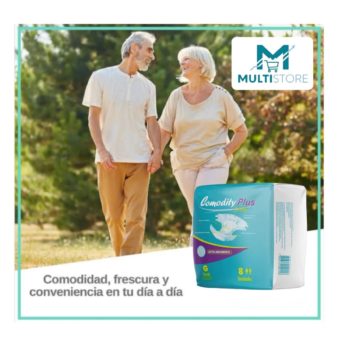 GENERICO - Pañal Adulto Higieclin Plus Care Talla G X8 Con Aloe Vera