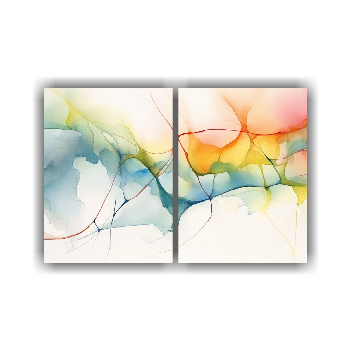 GENERICO - Conjunto De Lienzos Tonalidades Poder Arte Digital 60x45 Cm