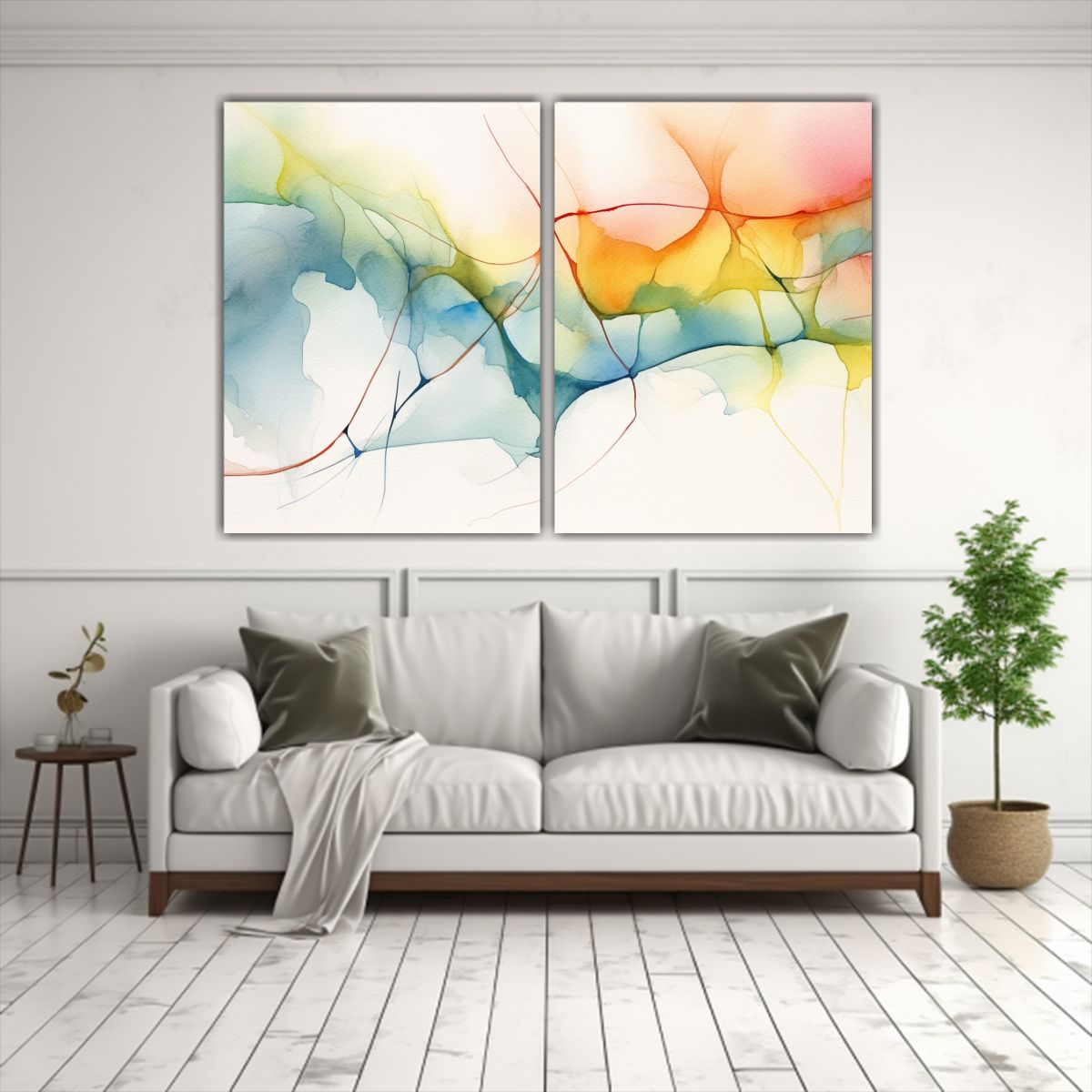 GENERICO - Conjunto De Lienzos Tonalidades Poder Arte Digital 60x45 Cm