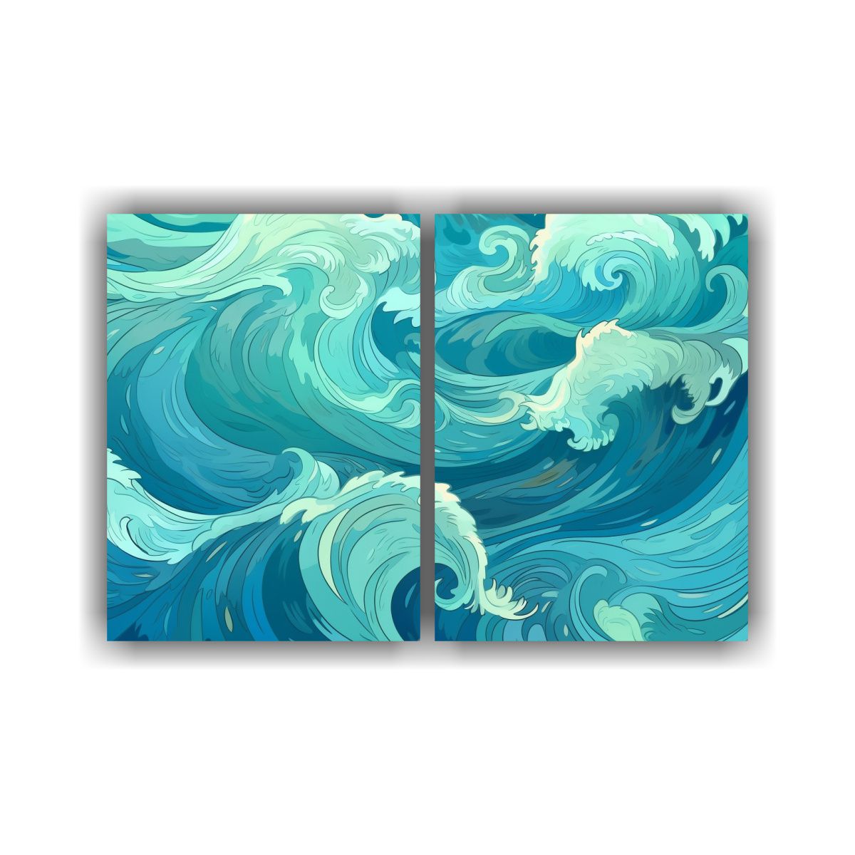 GENERICO - Cuadros Fotografía Personalidad Ondas Suaves En 60x45 Cm