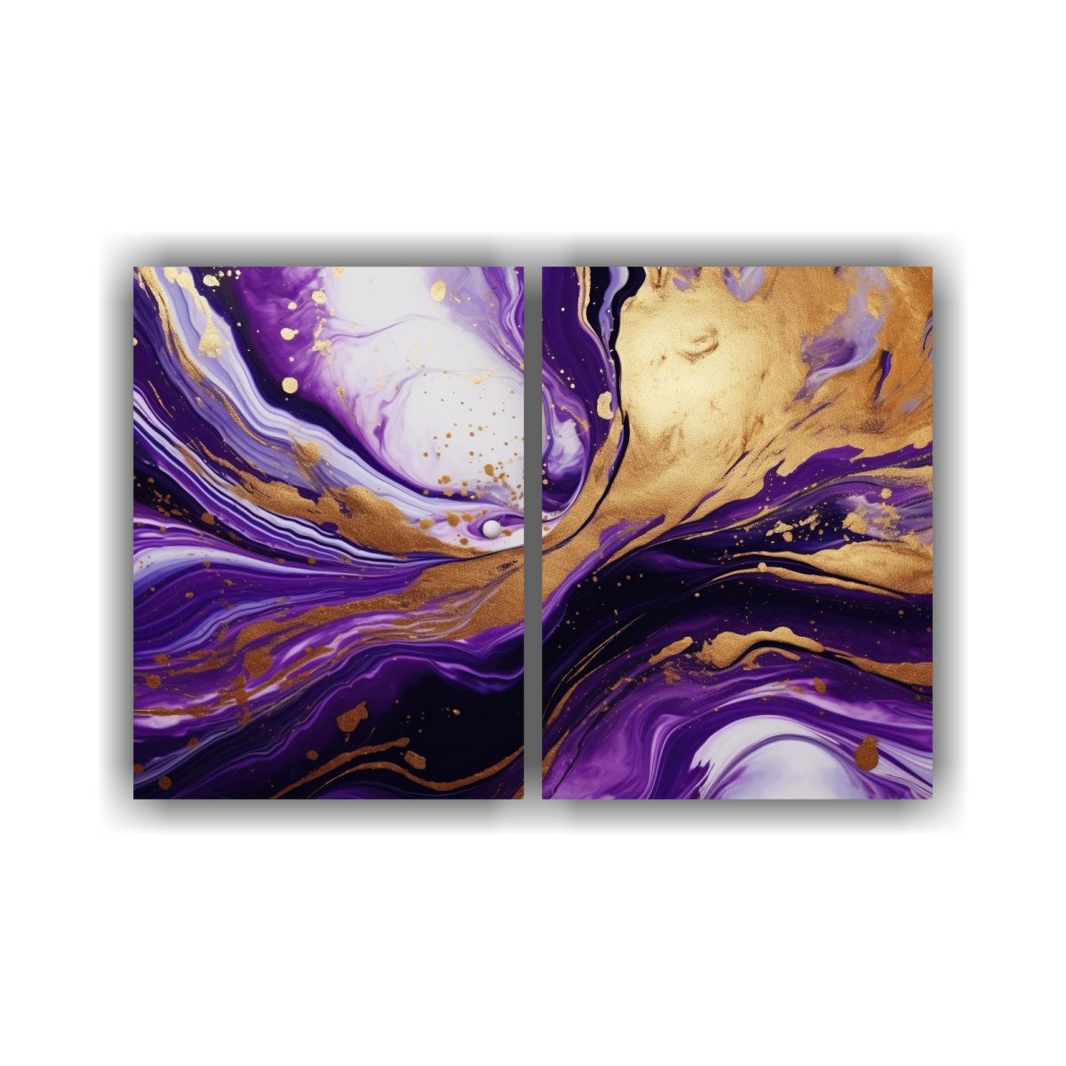 GENERICO - Pinturas Decorativas Contemporáneas De Marbling 60x45 Cm