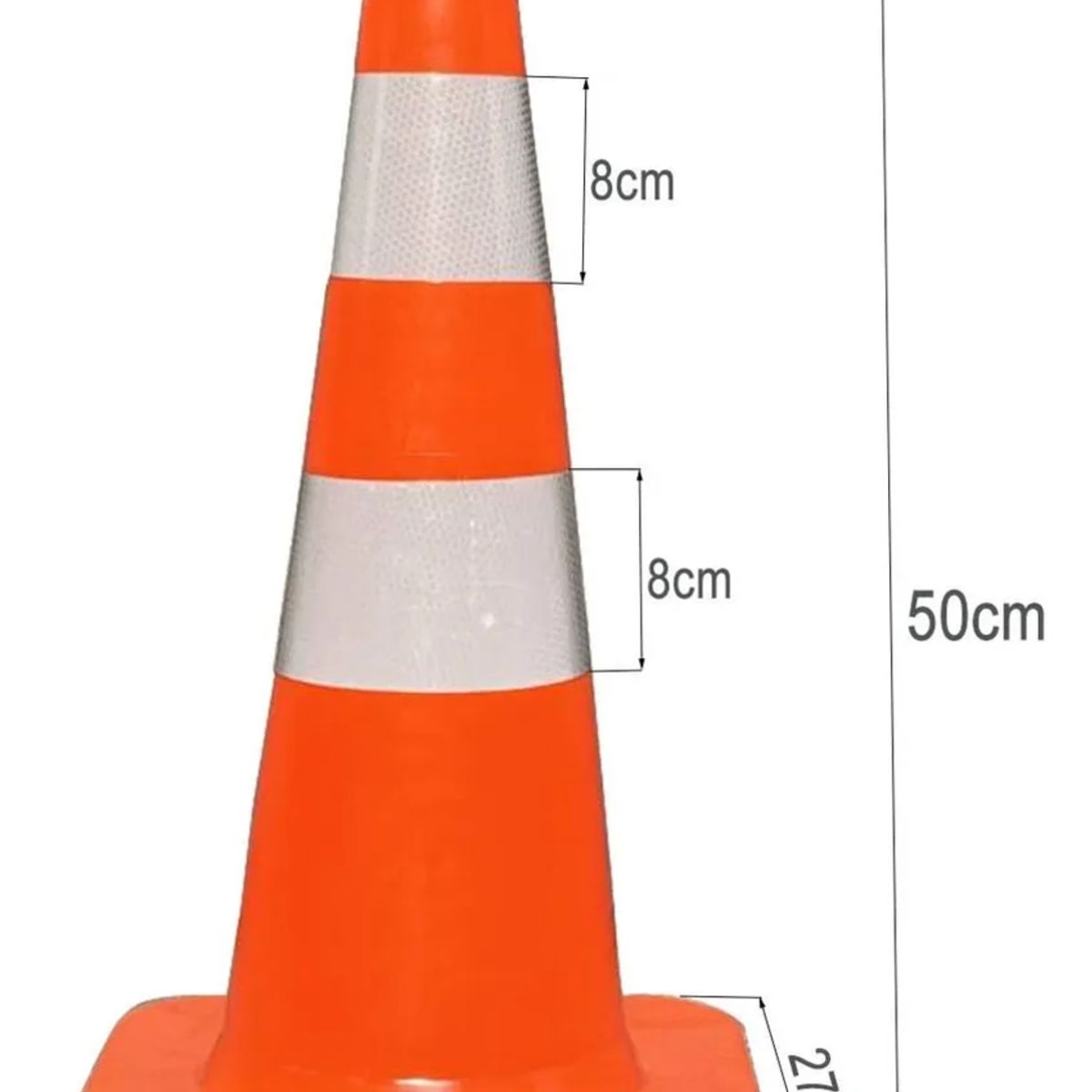GENERICO - Pack X2 Conos Viales De Seguridad Flexible Cinta Reflectiva