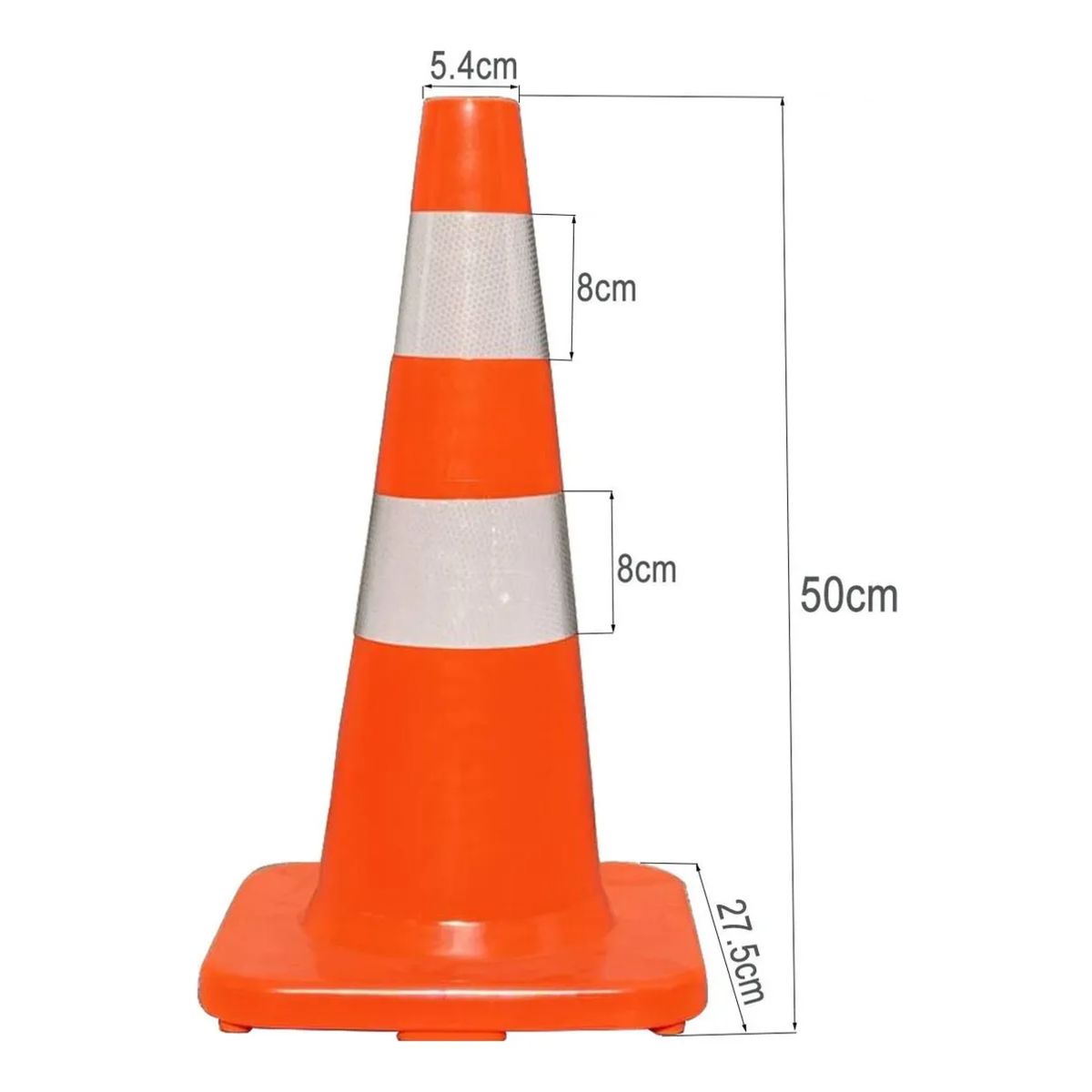 GENERICO - Pack X2 Conos Viales De Seguridad Flexible Cinta Reflectiva