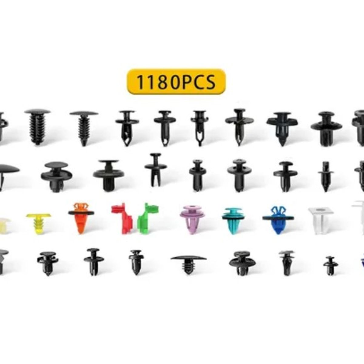 OFERTABKN - Kit 1295 Clip Broche Retencion Plastico Auto Lata Tapabarro
