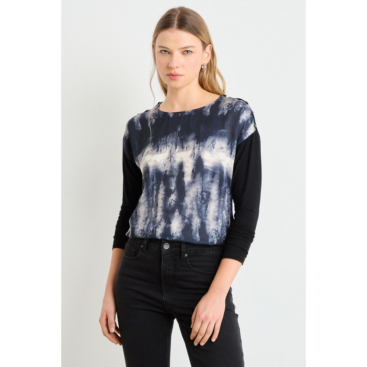 ASH - Polera Manga Larga Mujer Beige Ash