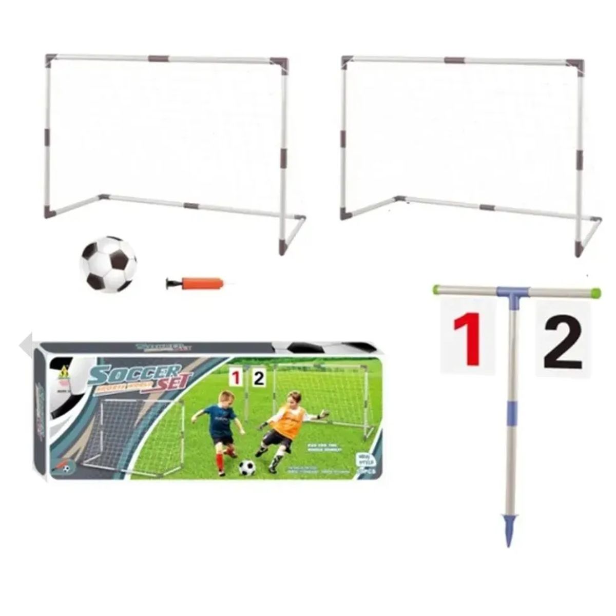 JUGUETERIA - Set De Arcos De Futbol- Mini Arcos De Futbol