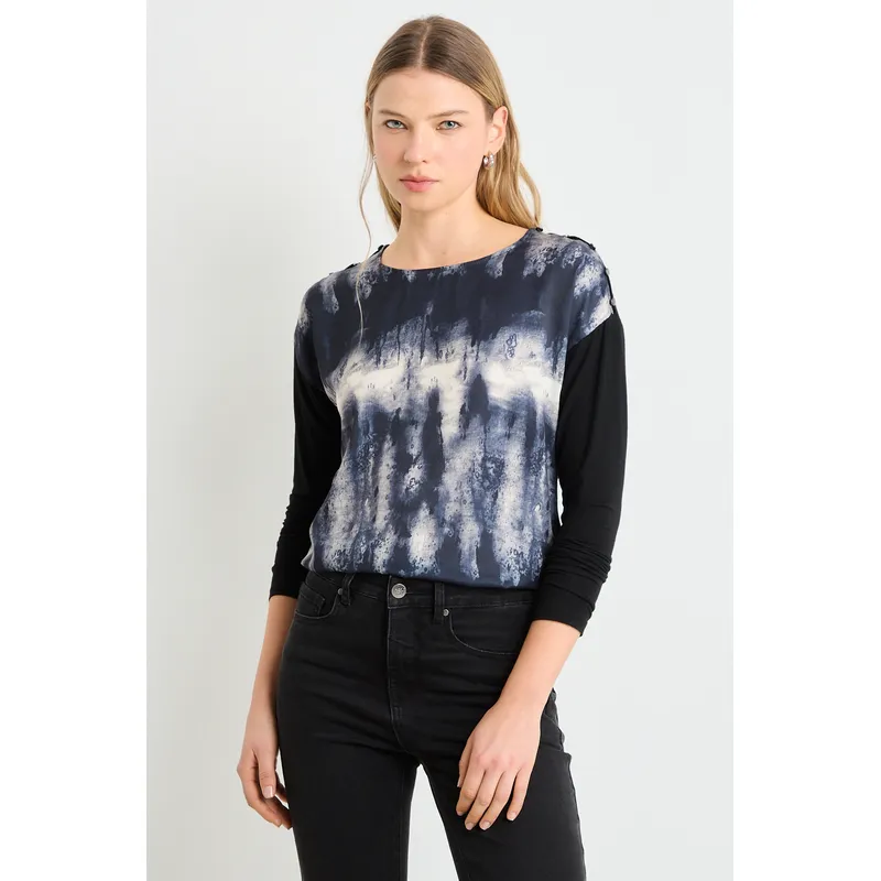 ASH - Polera Manga Larga Mujer Beige Ash