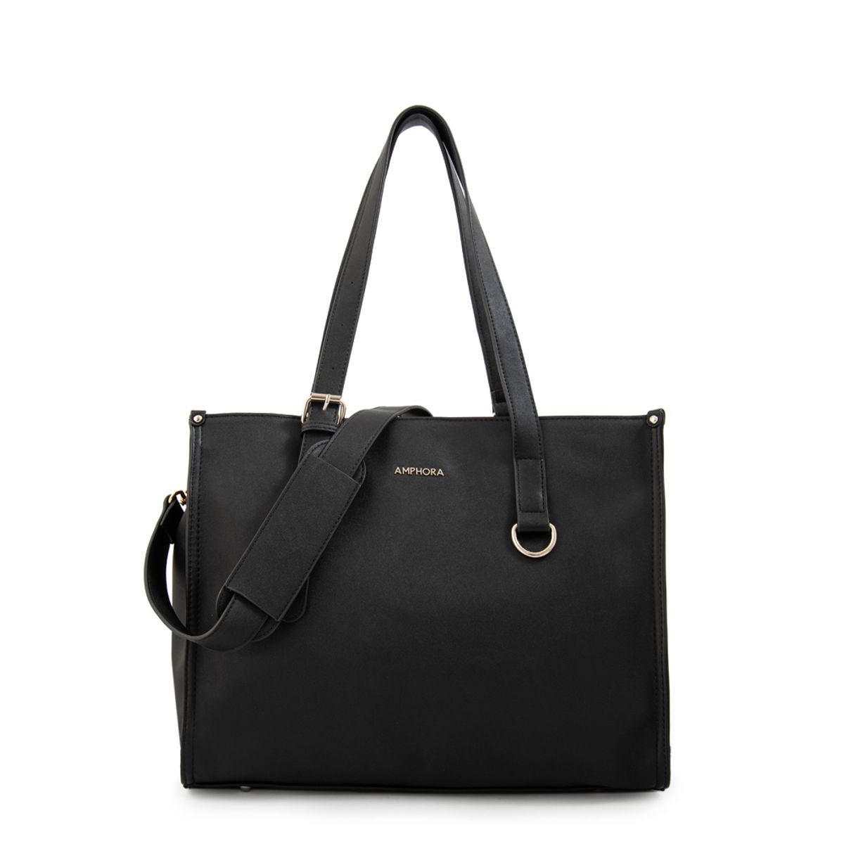 AMPHORA - Cartera tote porta notebook fiorela grande negro especial