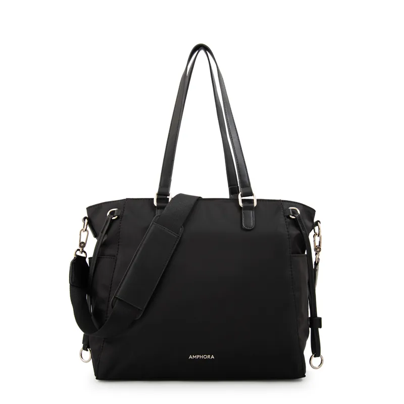 AMPHORA - Cartera Dos Asas porta notebook romina grande negro especial