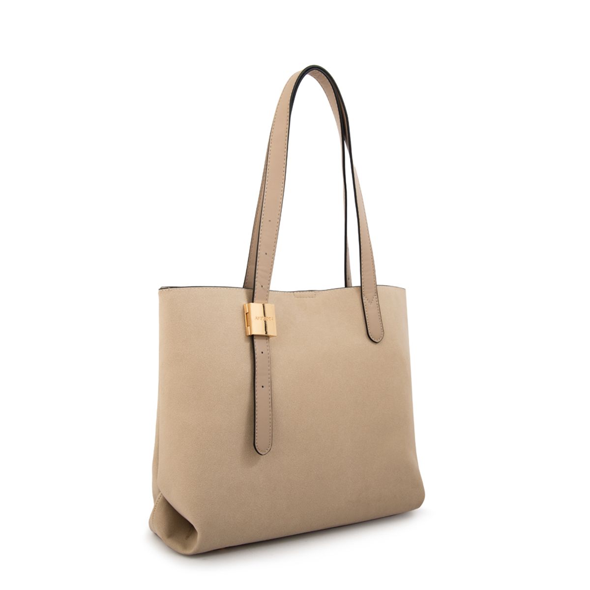 AMPHORA - Cartera tote tres divisiones brisy grande beige