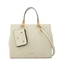 Cartera tote keny pequeña blanco crudo