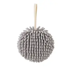 WAKESHOME - Toalla De Mano Microfibra Suave Absorbente Para Cocina Baño Gris Oscuro