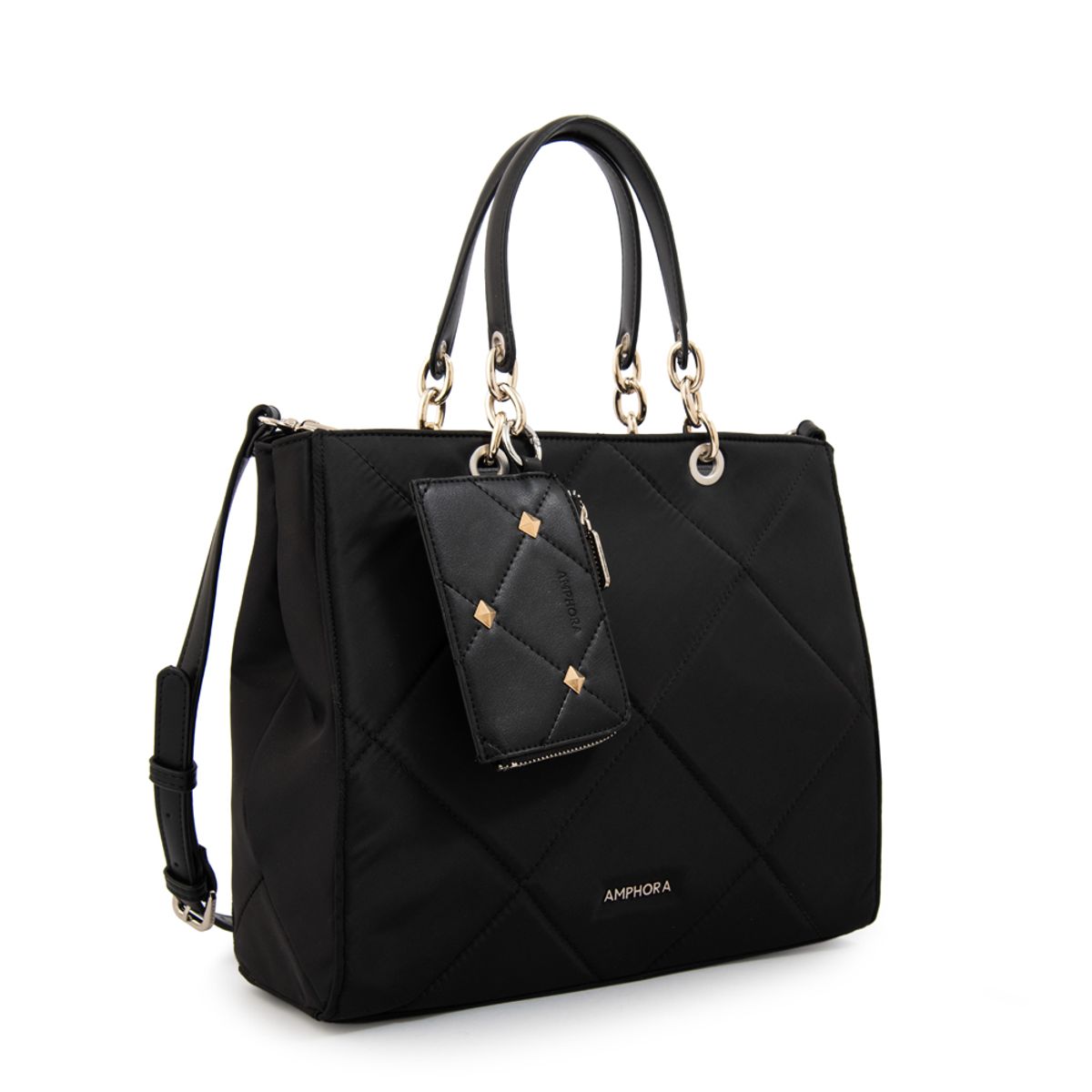 AMPHORA - Cartera tote keny pequeña negro especial