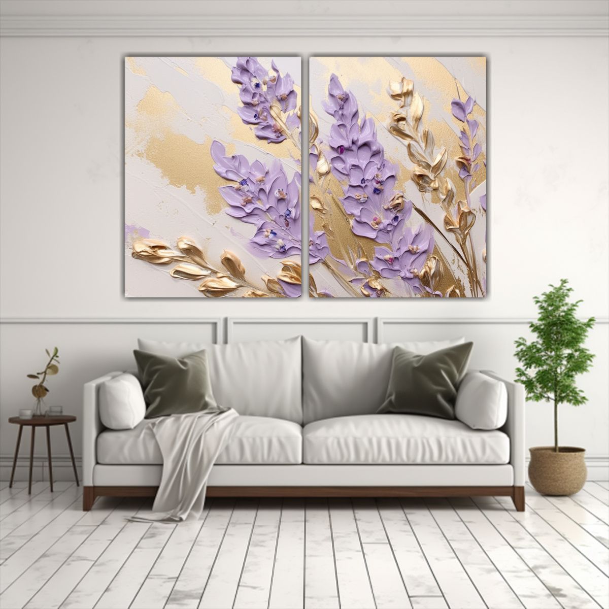 GENERICO - Pinturas Decorativas De Pared Con Flores De 60x45 Cm