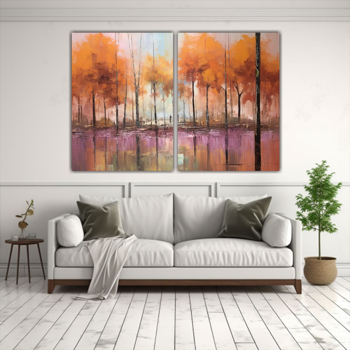 GENERICO - Pintura Al óleo De Paisaje Semiabstracto 60x40 Cm