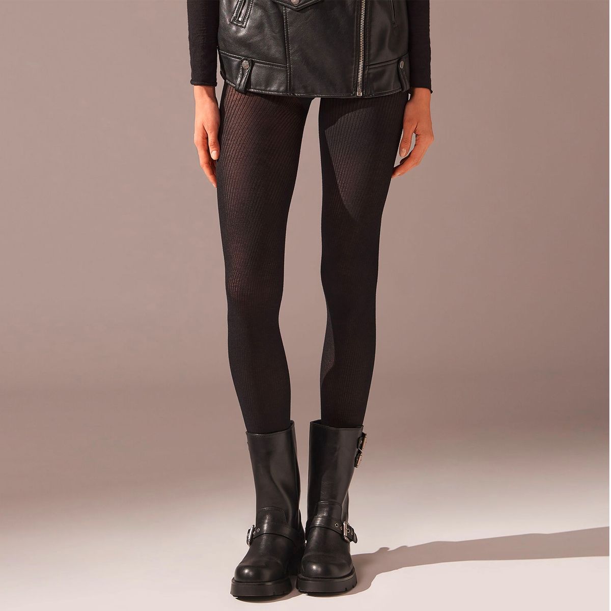 CALZEDONIA - Pantys de Canalé con Cashmere Mujer Calzedonia