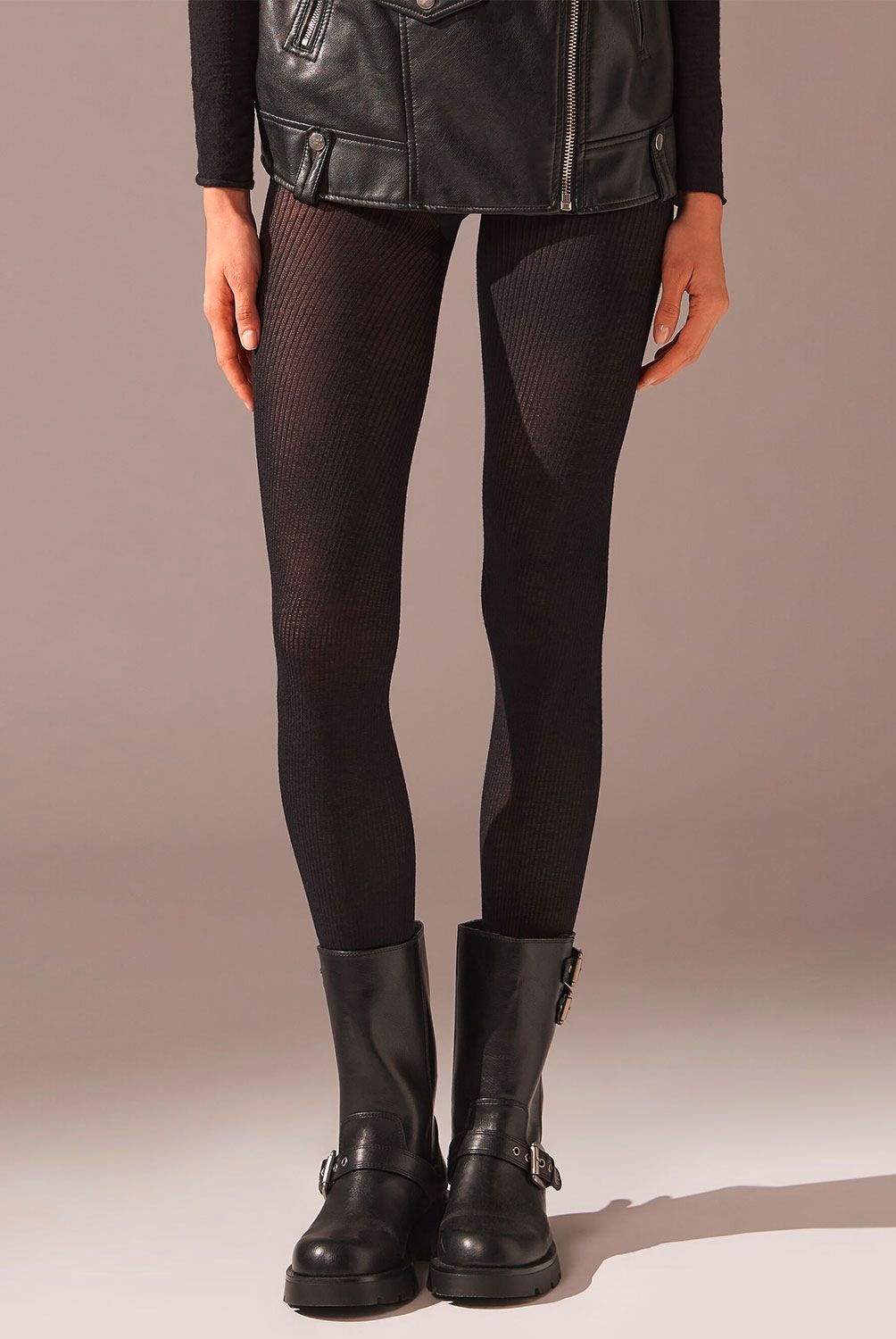CALZEDONIA - Pantys de Canalé con Cashmere Mujer Calzedonia
