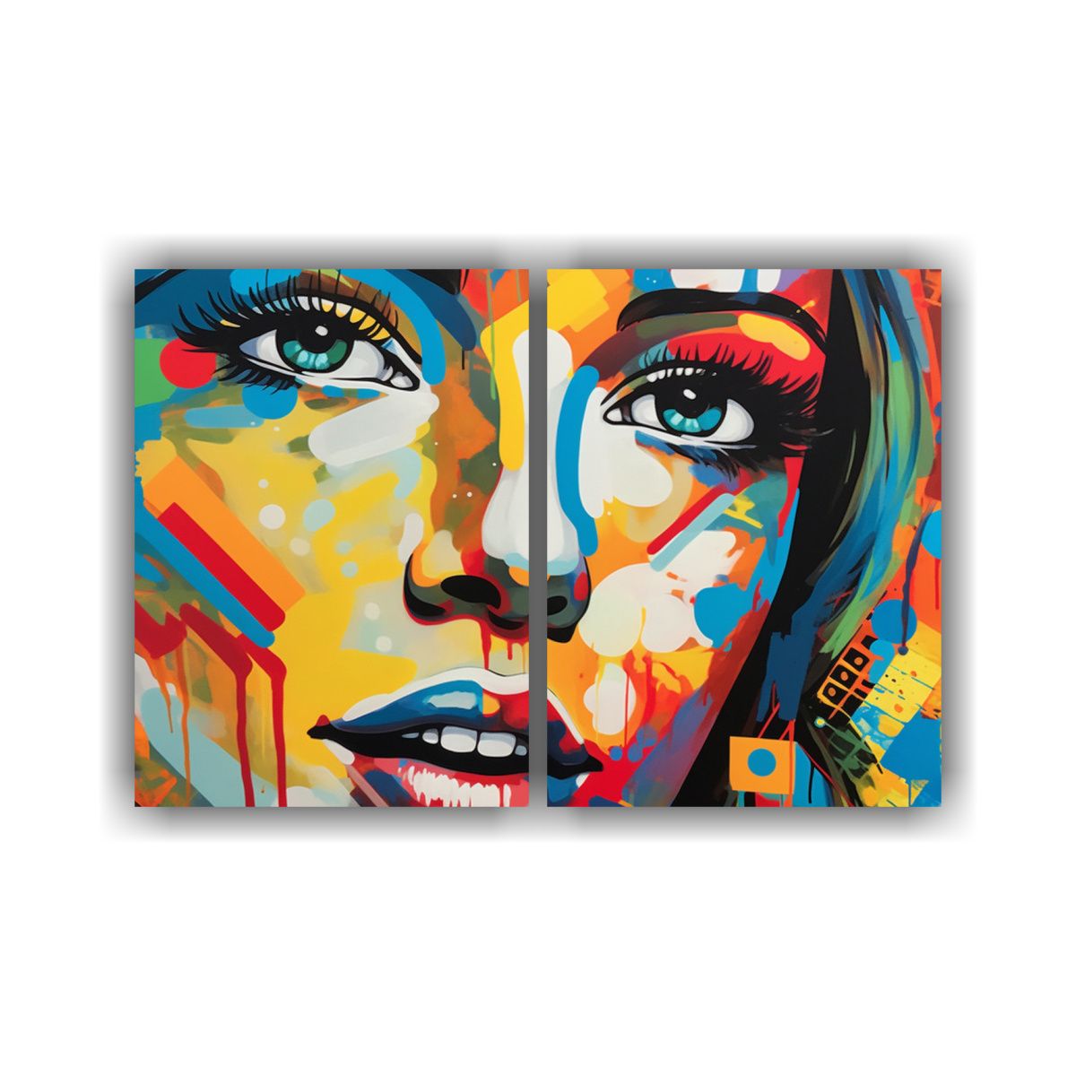 GENERICO - Pinturas Decorativas Abstractas De Mujeres Popart 60x45 Cm