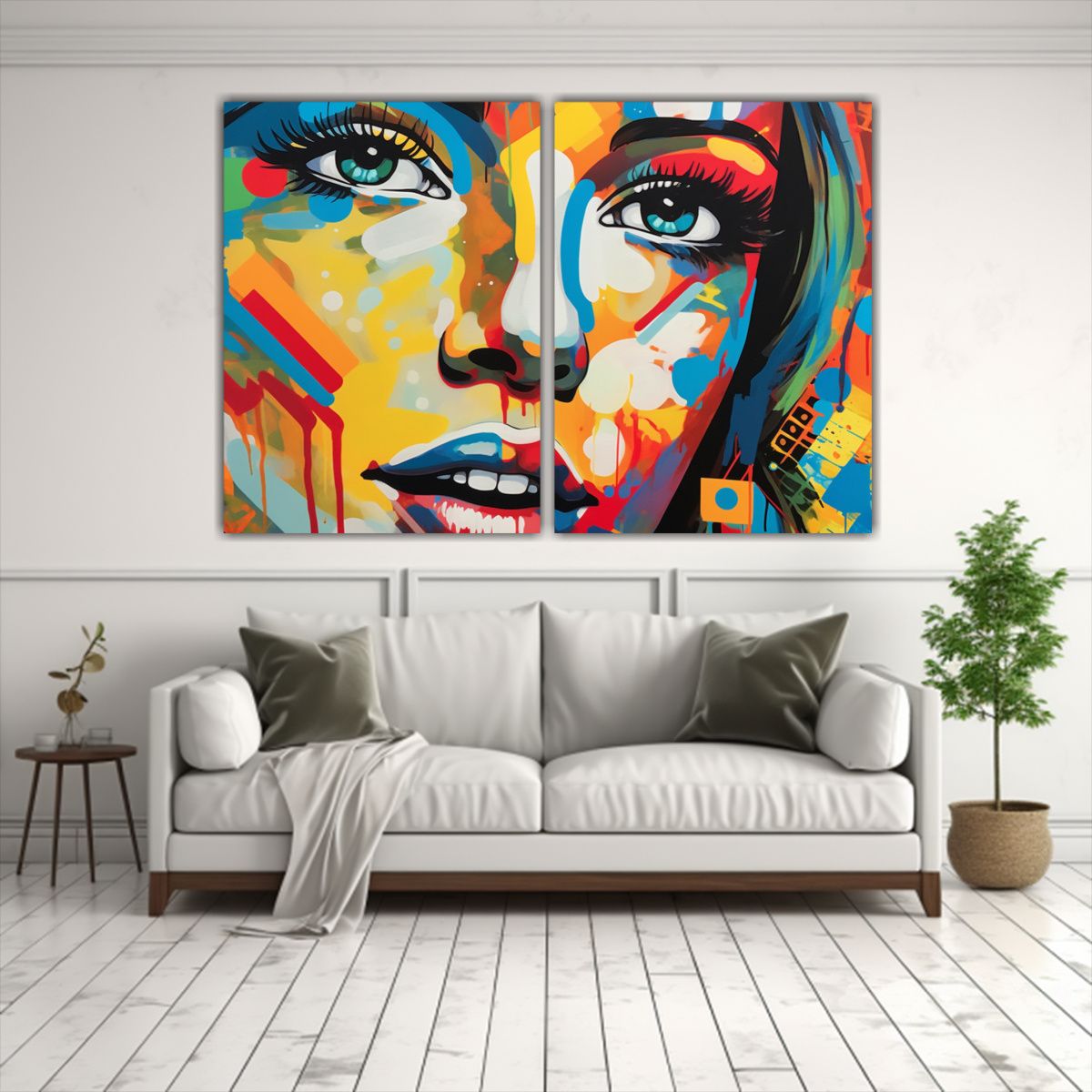 GENERICO - Pinturas Decorativas Abstractas De Mujeres Popart 60x45 Cm