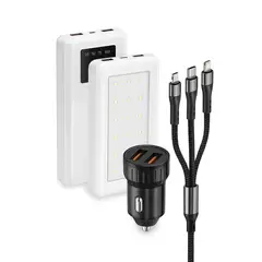 GENERICO - Kit Power Bank Cargador 22000mah Carga Rapida Multifuncion