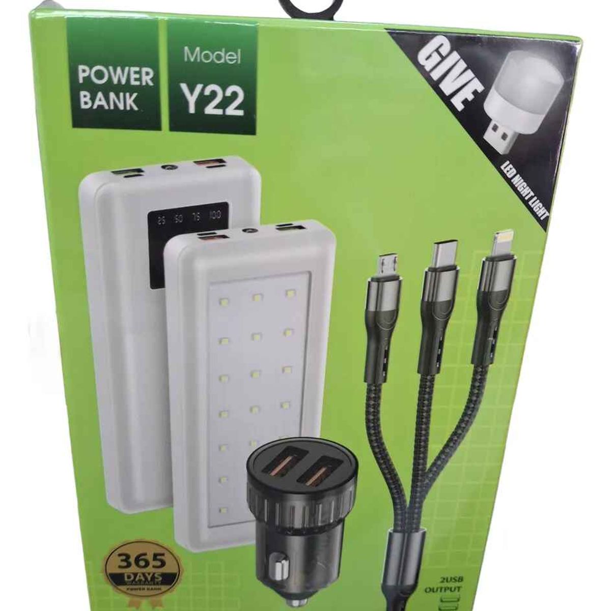 GENERICO - Kit Power Bank Cargador 22000mah Carga Rapida Multifuncion