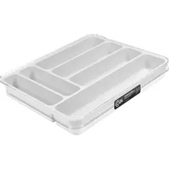 COZA - Organizador de Cubiertos con Tapa Extensible Blanco