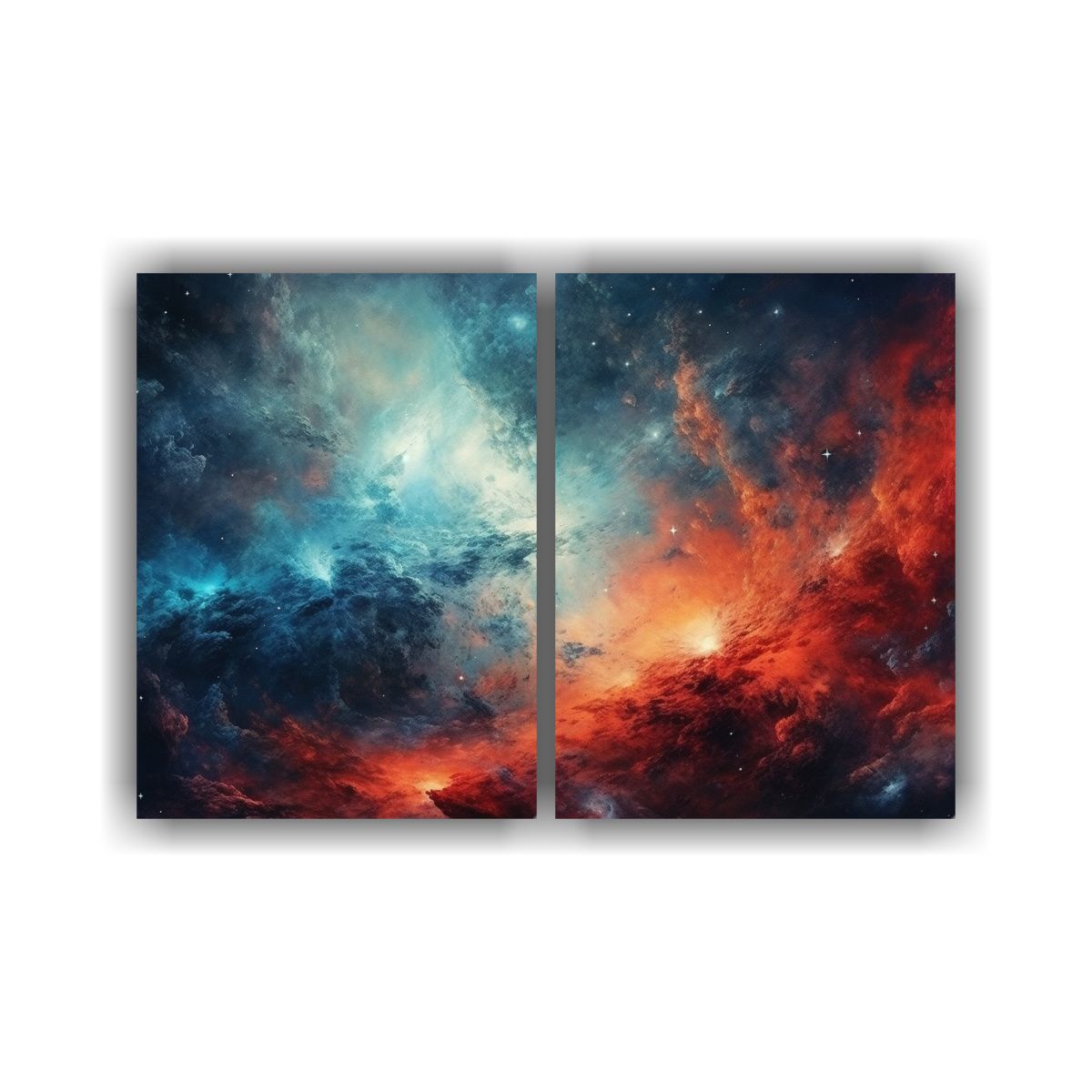 GENERICO - Pintura En Bastidor Galaxia Y Estrellas En 60x45 Cm
