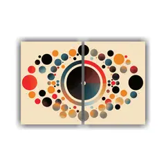 GENERICO - Cuadros Decorativos Con Círculos En El Tiempo Y 60x40 Cm