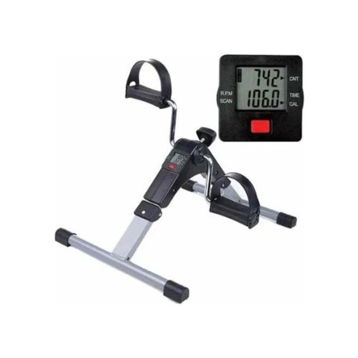 GENERICO - Mini Bicicleta Estatica Pedalera con Pantalla Lcd Spinning