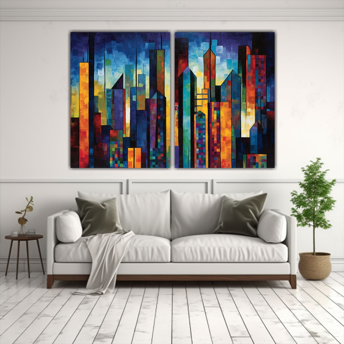 GENERICO - Pintura Acrílica Abstracta única En Lienzo 60x40 Cm