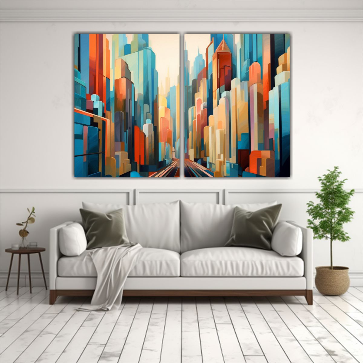 GENERICO - Cuadros Urbanos De Paisajes De La Ciudad Con 60x45 Cm