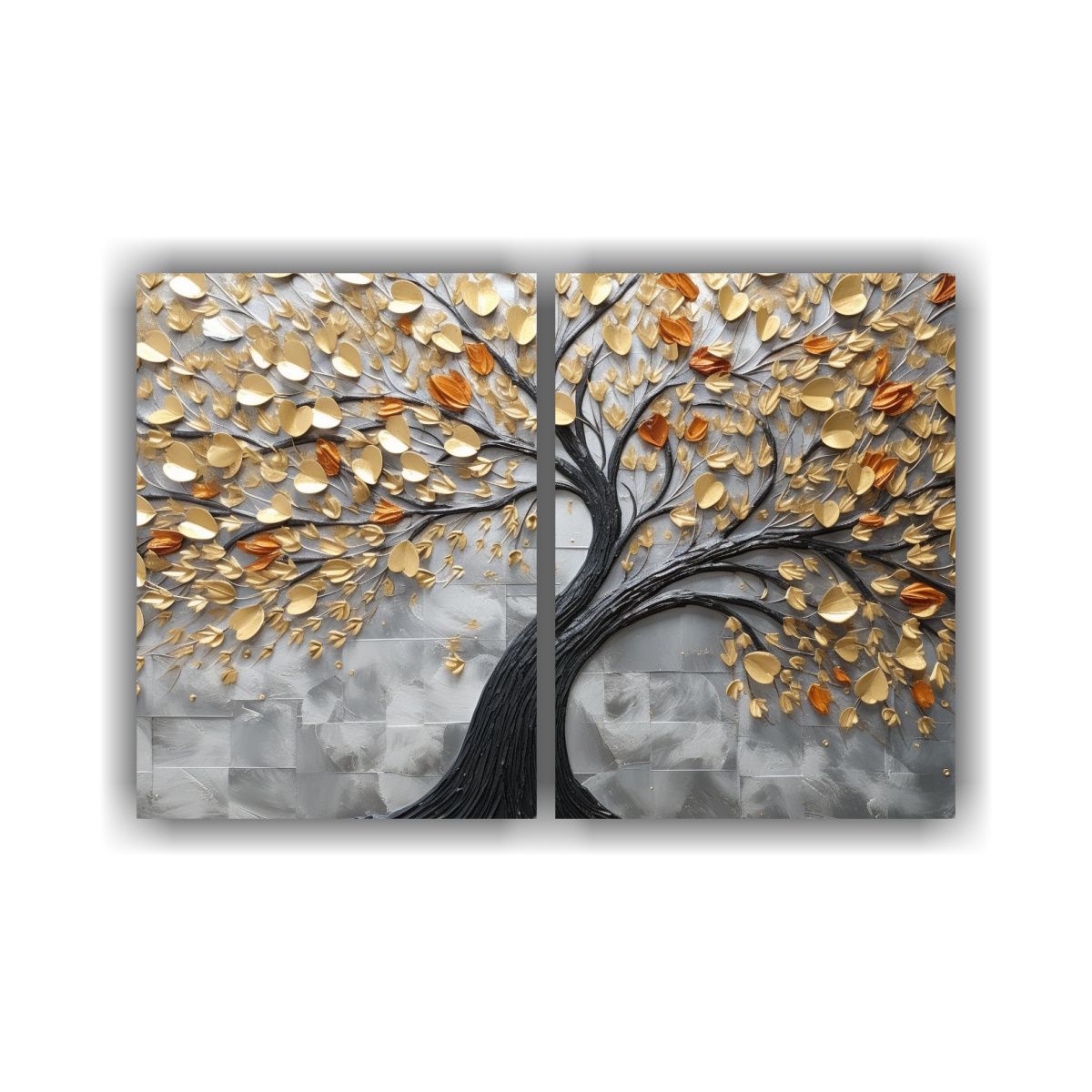GENERICO - Cuadros Abstractos árbol Extraño Hojas 60x40 Cm