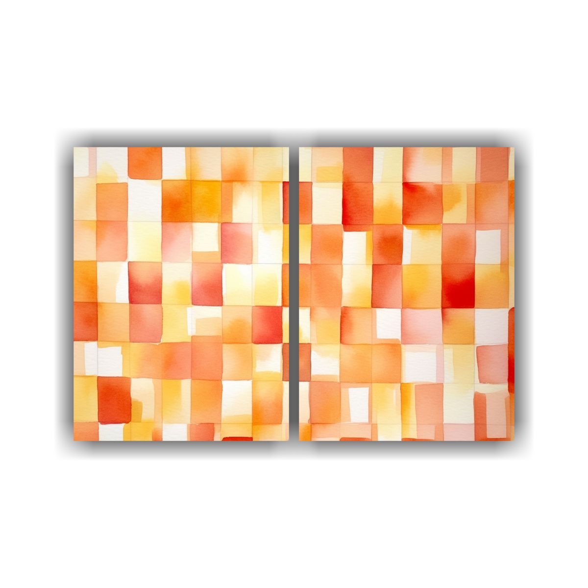 GENERICO - Cuadros Abstractos Acuarela Interiores 60x40 Cm