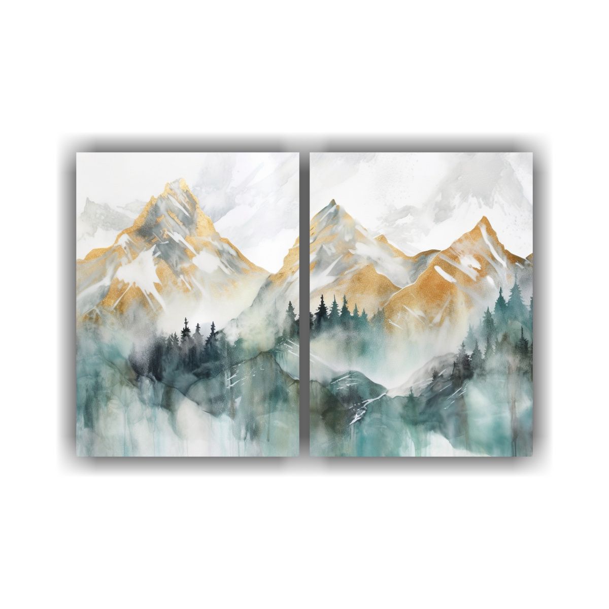 GENERICO - Cuadro Abstracto Simétrico Inspirado En La 60x45 Cm