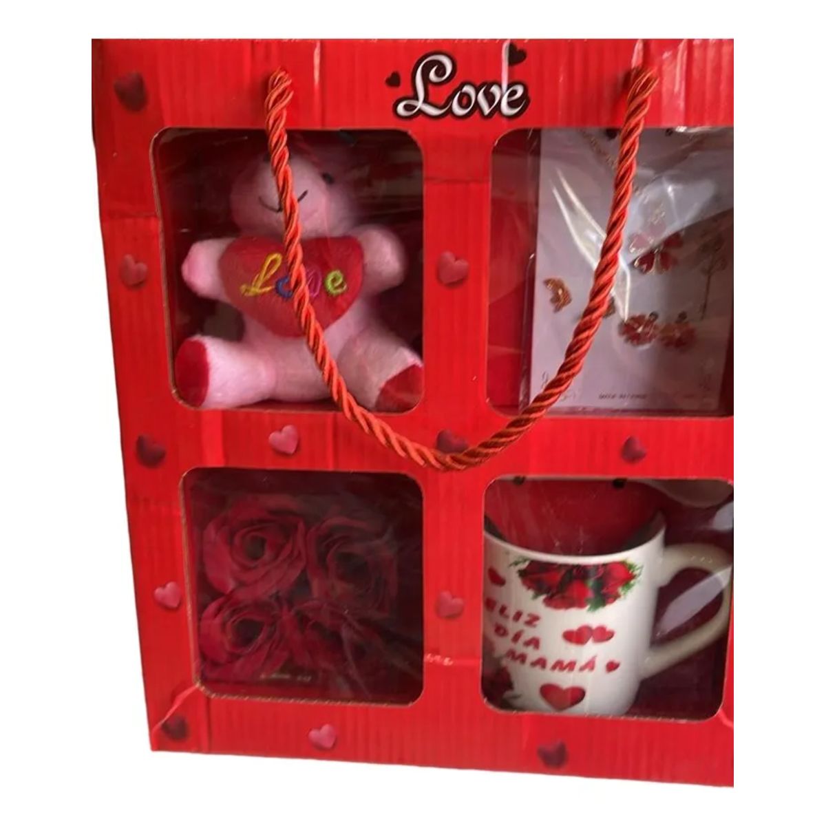 GENERICO - Set Taza+peluche+rosas+accesorios Regalo San Valentín