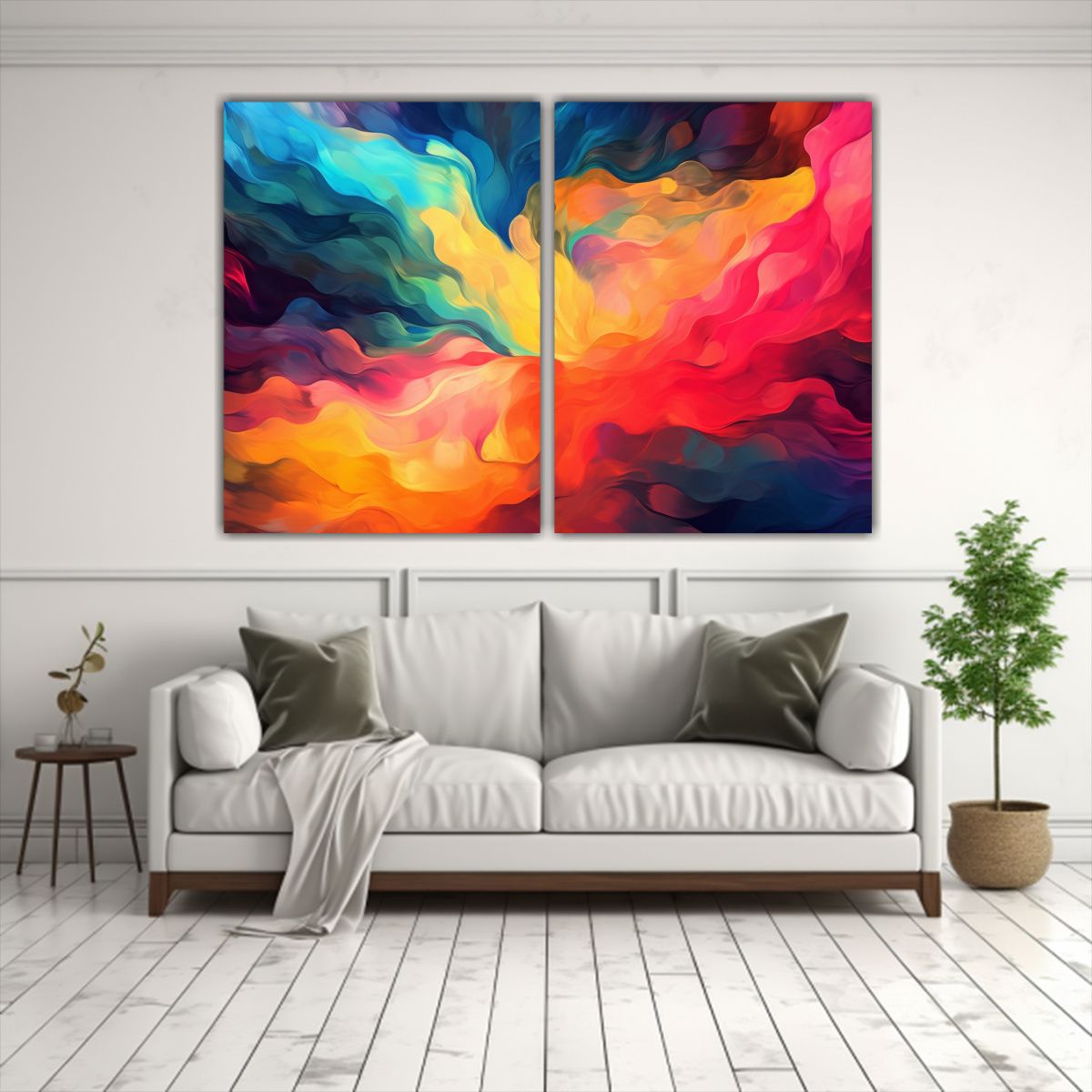 GENERICO - Cuadro Dibujo Pop Art Colorido Y Dinámico 60x40 Cm