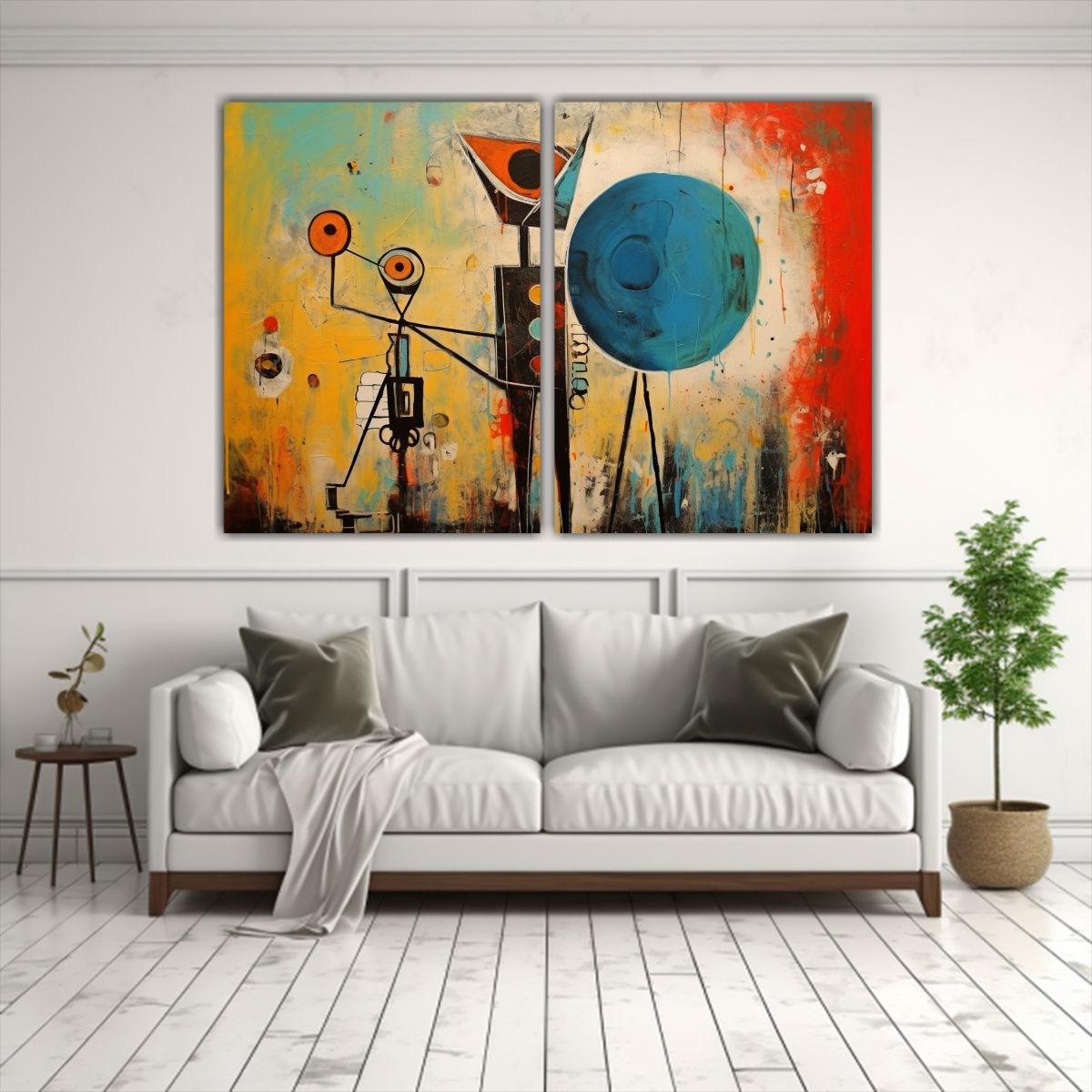 GENERICO - Cuadros Vintage Baño Pintura óleo Moderna Vista 60x45 Cm