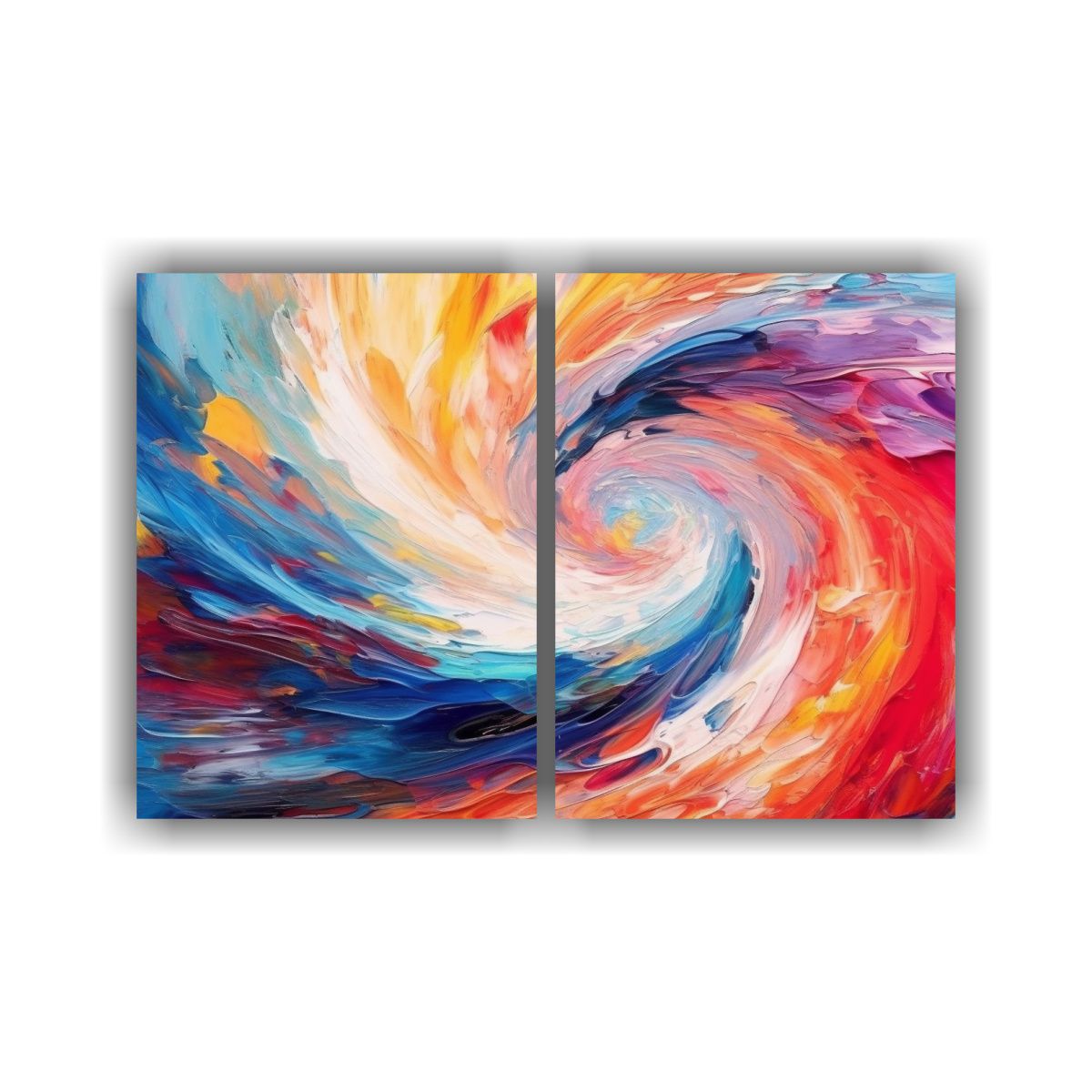 GENERICO - Pinturas Abstractas De Decoración Con Remolino 60x45 Cm