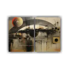 GENERICO - Pintura Abstracta Basada En 1984 De George Orwell 60x45 Cm