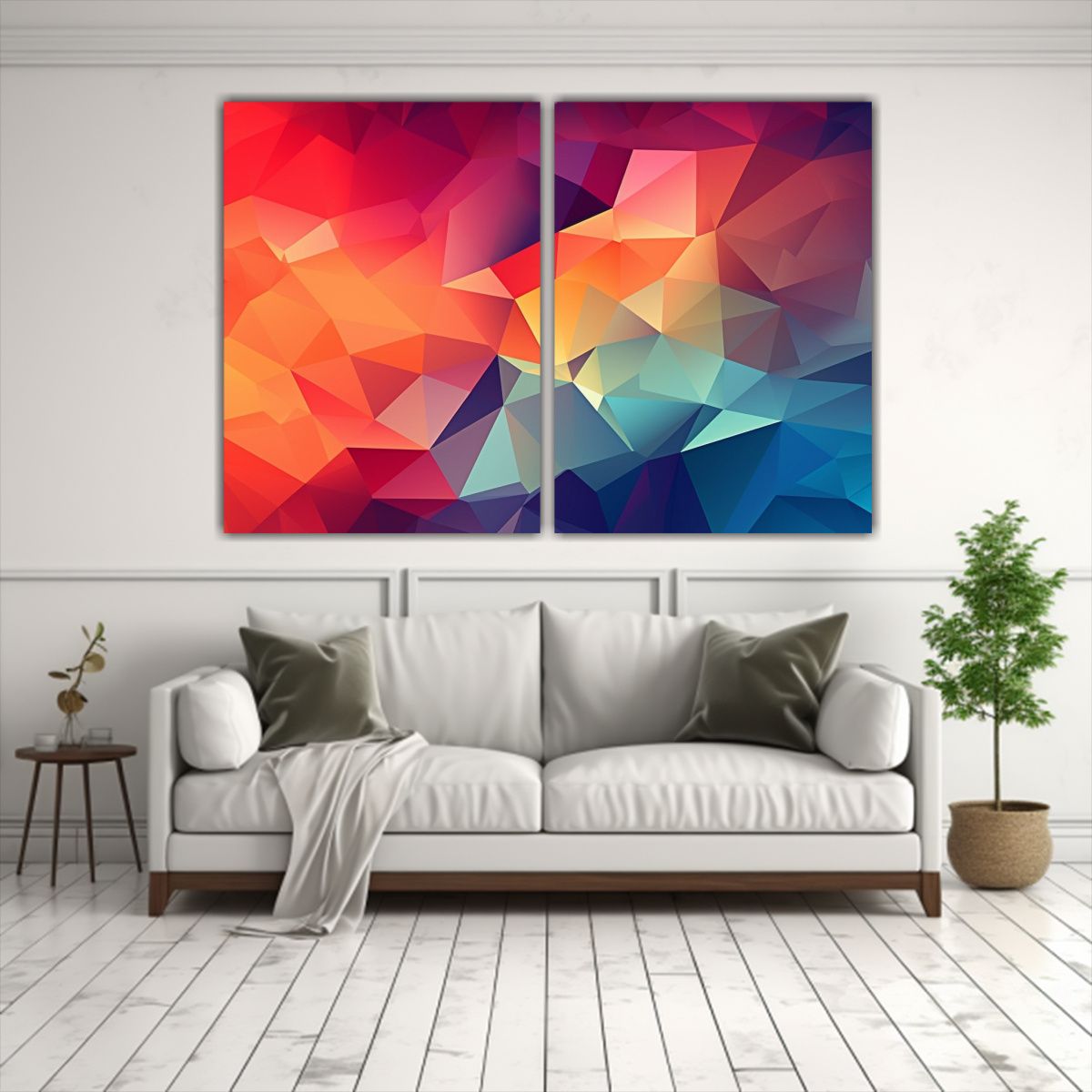 GENERICO - Cuadros De Tela Abstractos Cálidos Para 60x40 Cm